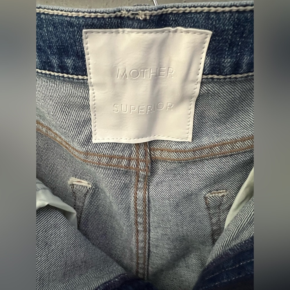 MOTHER Superior High Waisted Rider Skimp Jeans in Cowboys Don't Cry Size 30 New - Picture 11 of 13